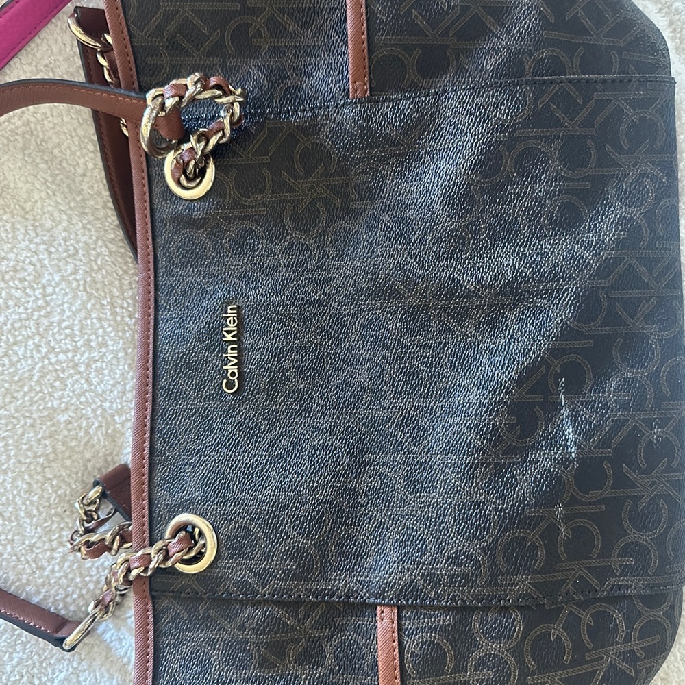 Calvin Klein purse, good condition but a few scuffs